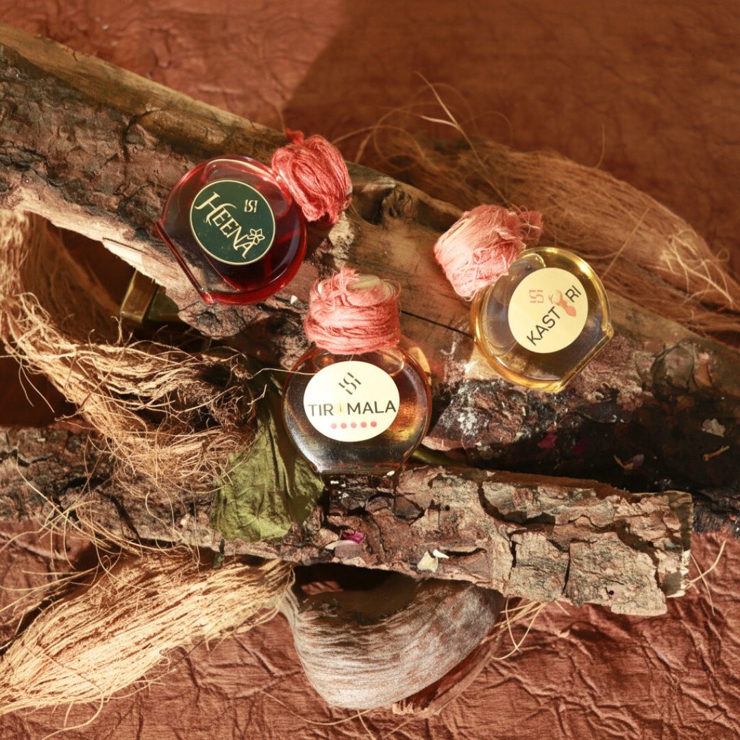 Combo of Tirumala ,heena and kasturi attar (natural extracted oil's)