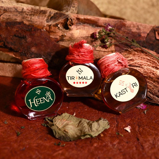 Combo of Tirumala ,heena and kasturi attar (natural extracted oil's)
